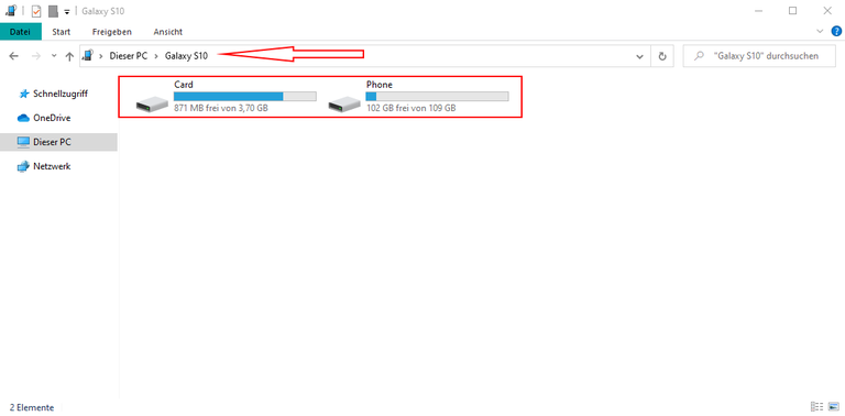 Verzeicniss zu Ihrem Internen Speicher oder zur Speicherkarte Verzeicniss zu Ihrem Internen Speicher oder zur Speicherkarte